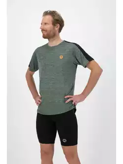 Rogelli JAKE men's running t-shirt, khaki-orange