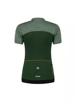 Rogelli MELANGE women's cycling jersey, green-orange