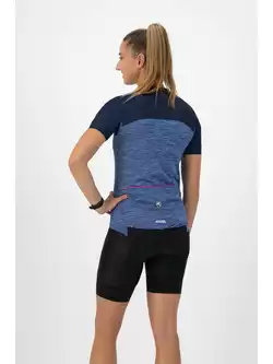 Rogelli MELANGE women's cycling jersey, navy blue and pink