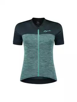 Rogelli MELANGE women's cycling jersey, navy blue and turquoise