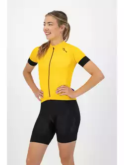 Rogelli MODESTA women's cycling jersey, yellow-black