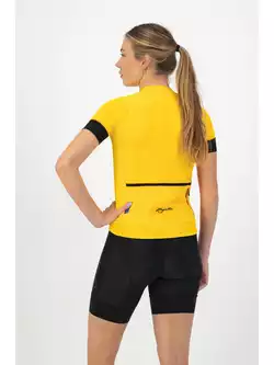 Rogelli MODESTA women's cycling jersey, yellow-black