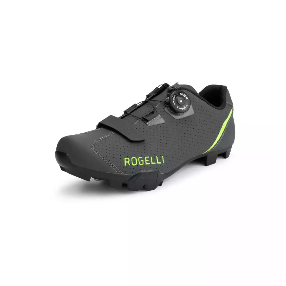 Rogelli MTB R400X men's MTB cycling shoes, gray-fluorine yellow