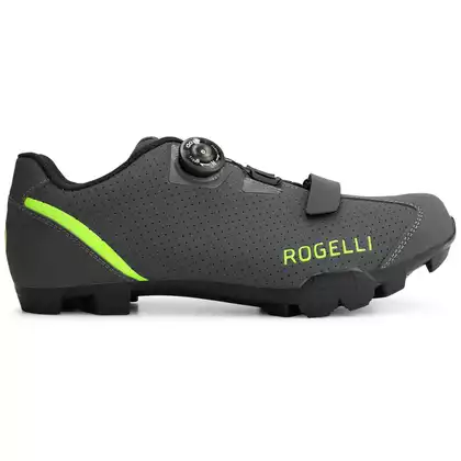 Rogelli MTB R400X men's MTB cycling shoes, gray-fluorine yellow