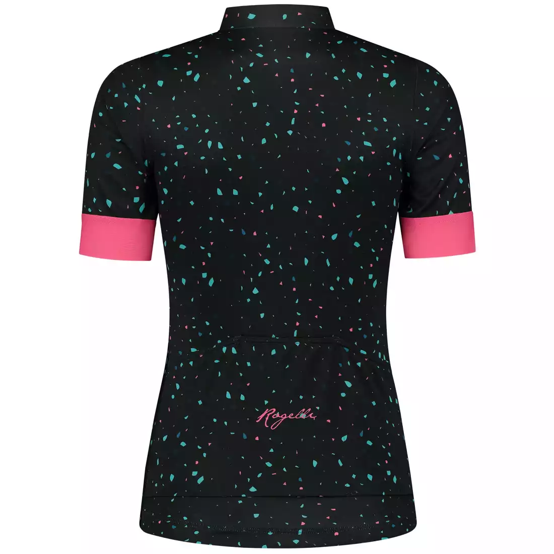 Rogelli TERRAZZO women's cycling jersey, navy blue and pink