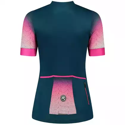 Rogelli WAVES women's cycling jersey, navy blue and pink
