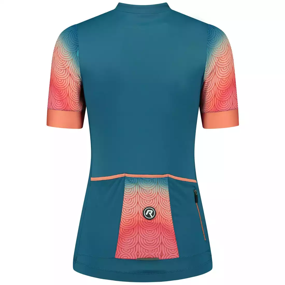 Rogelli WAVES women's cycling jersey, blue-coral