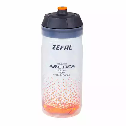 ZEFAL ARCTICA 55 Thermal bicycle bottle, silver-orange