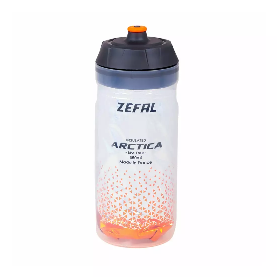 ZEFAL ARCTICA 55 Thermal bicycle bottle, silver-orange, 550ml