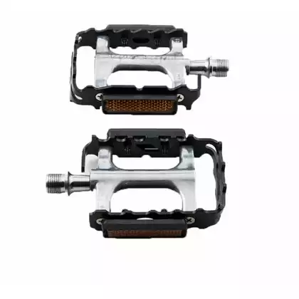bicycle pedals, silver-black