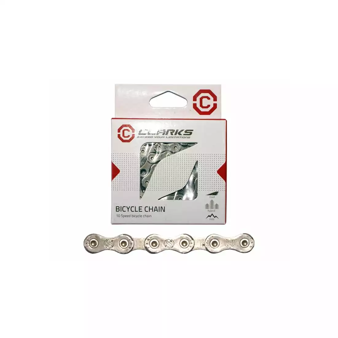 CLARKS C10 Bicycle chain 10-speed, 116 links, silver