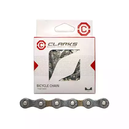 CLARKS C410 Bicycle chain, 1-speed, 116 links, silver
