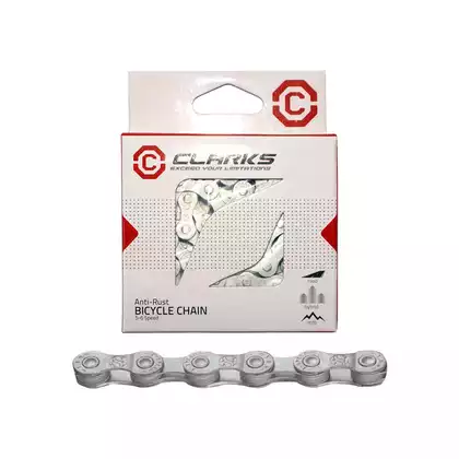 CLARKS C5-7AR Anti-corrosion bicycle chain, 7-8-speed, 116 links, silver 