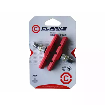 CLARKS CP511 MTB Brake pads for brakes V-brake, Red
