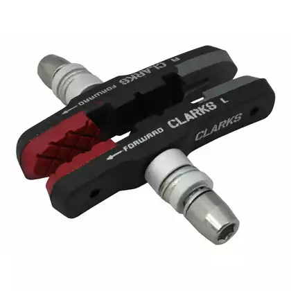 CLARKS CPS301 MTB Brake pads for brakes V-brake, Red-black-gray