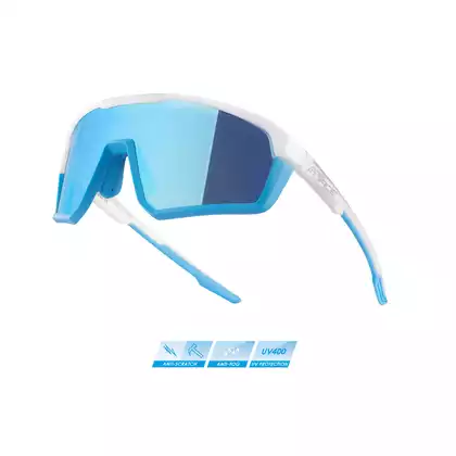 FORCE APEX Sports glasses, white and gray