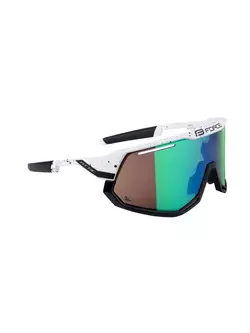 FORCE ATTIC Sports glasses with interchangeable lenses, black and white