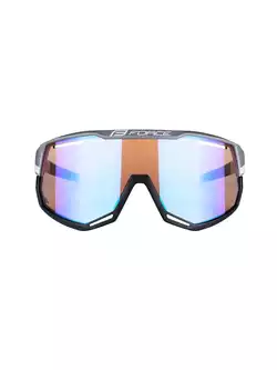 FORCE ATTIC Sports glasses with interchangeable lenses, gray and black
