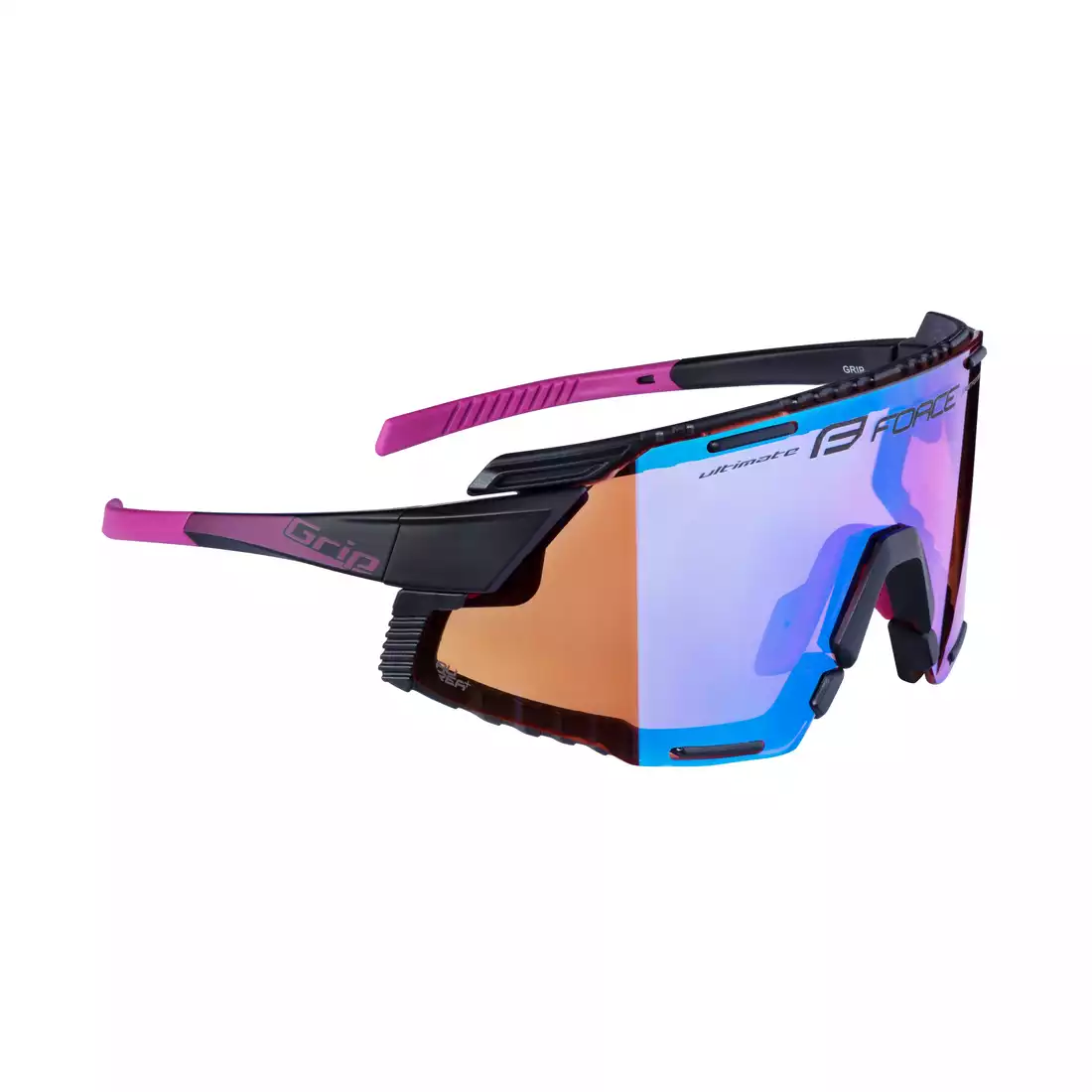 FORCE GRIP Sports glasses, contrast lenses, black and pink