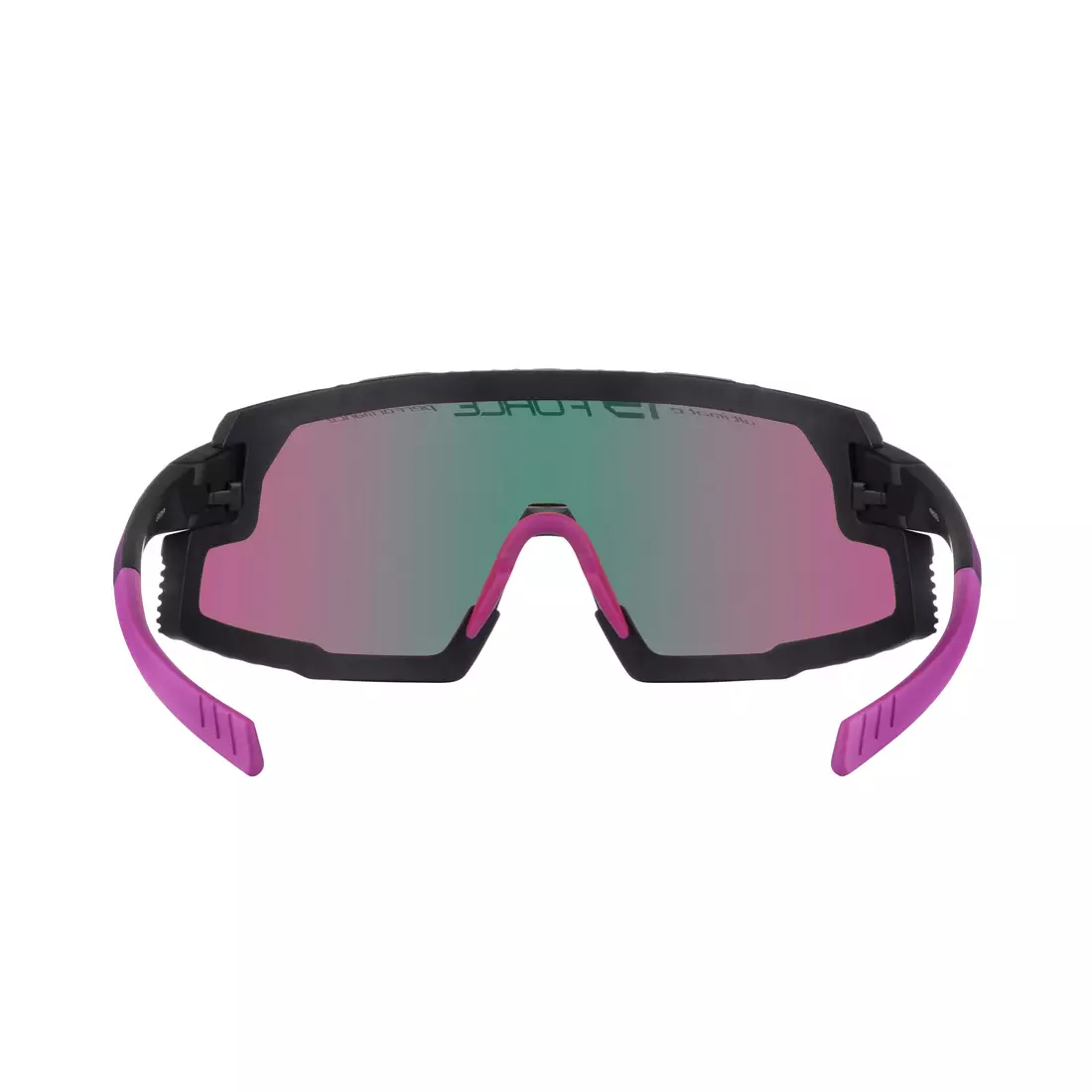 FORCE GRIP Sports glasses, purple REVO lenses, black and pink