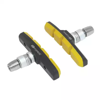 FORCE brake pads F one-off for brakes V-brake black and yellow 70mm 