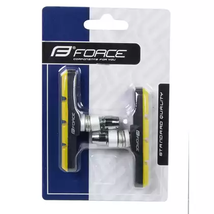 FORCE brake pads F one-off for brakes V-brake black and yellow 70mm 