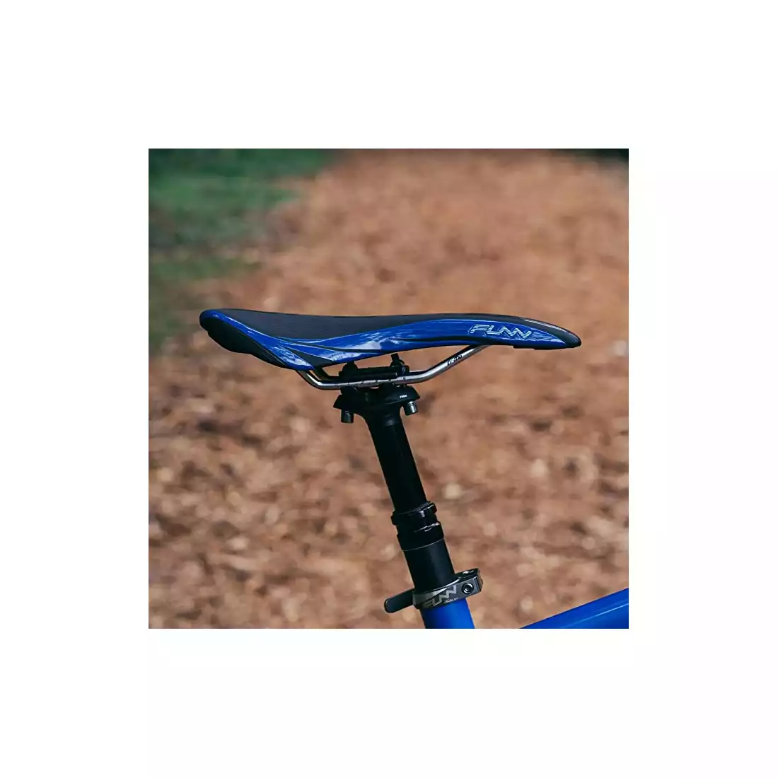 FUNN ADLIB bicycle seat black and blue chrome