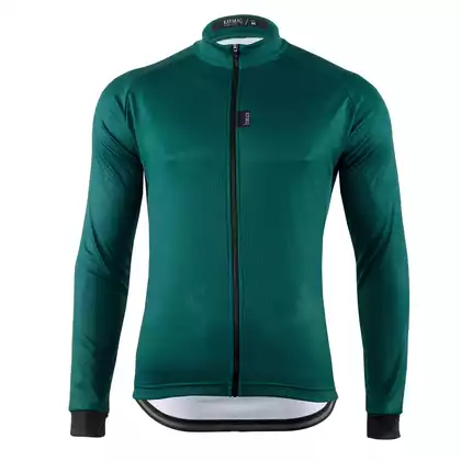 KAYMAQ DESIGN KYQ-LS-1001-4 men's cycling jersey dark green