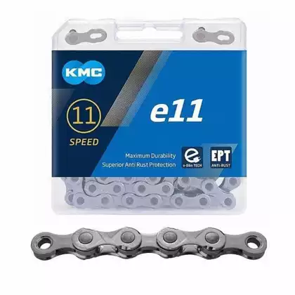 KMC E11 EPT Bicycle chain 11-speed E-bike 136 links, silver