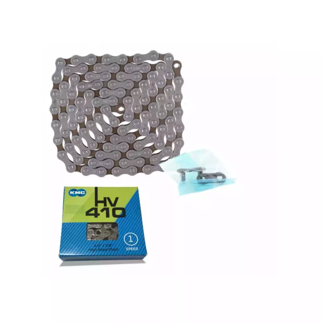 KMC HV 410 Bicycle chain, 1-speed, 112 links, gray brown