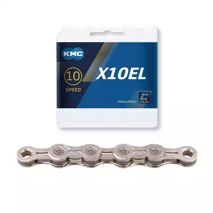 KMC X10 Bicycle chain 10-speed, 114 links, silver