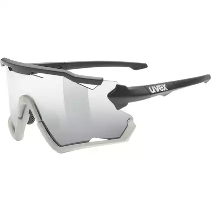 UVEX bicycle / sports glasses Sportstyle 228 mirror silver (S3), black-gray