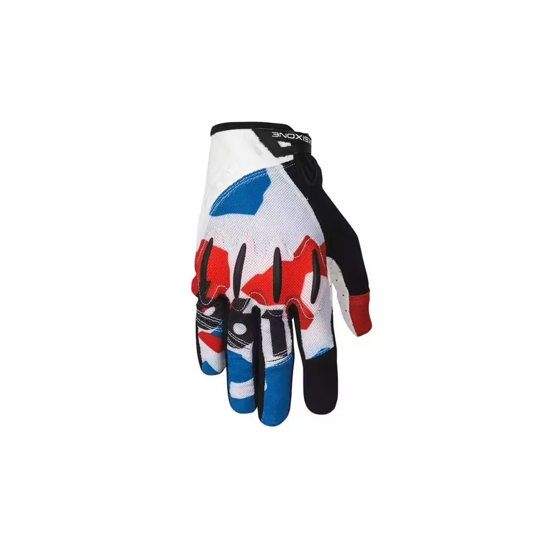 661 EVO II men's cycling gloves, white-red-blue