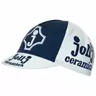 APIS Profi JOLLY CERAMICA Cycling cap with a visor, white and blue