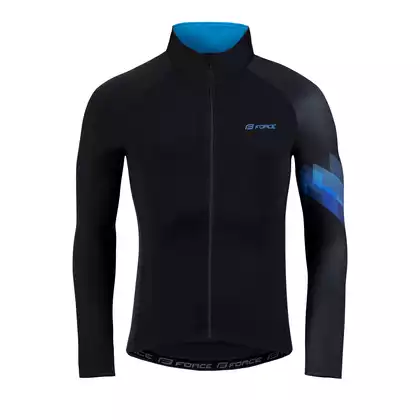 FORCE RIDGE Men's cycling jersey, black and blue