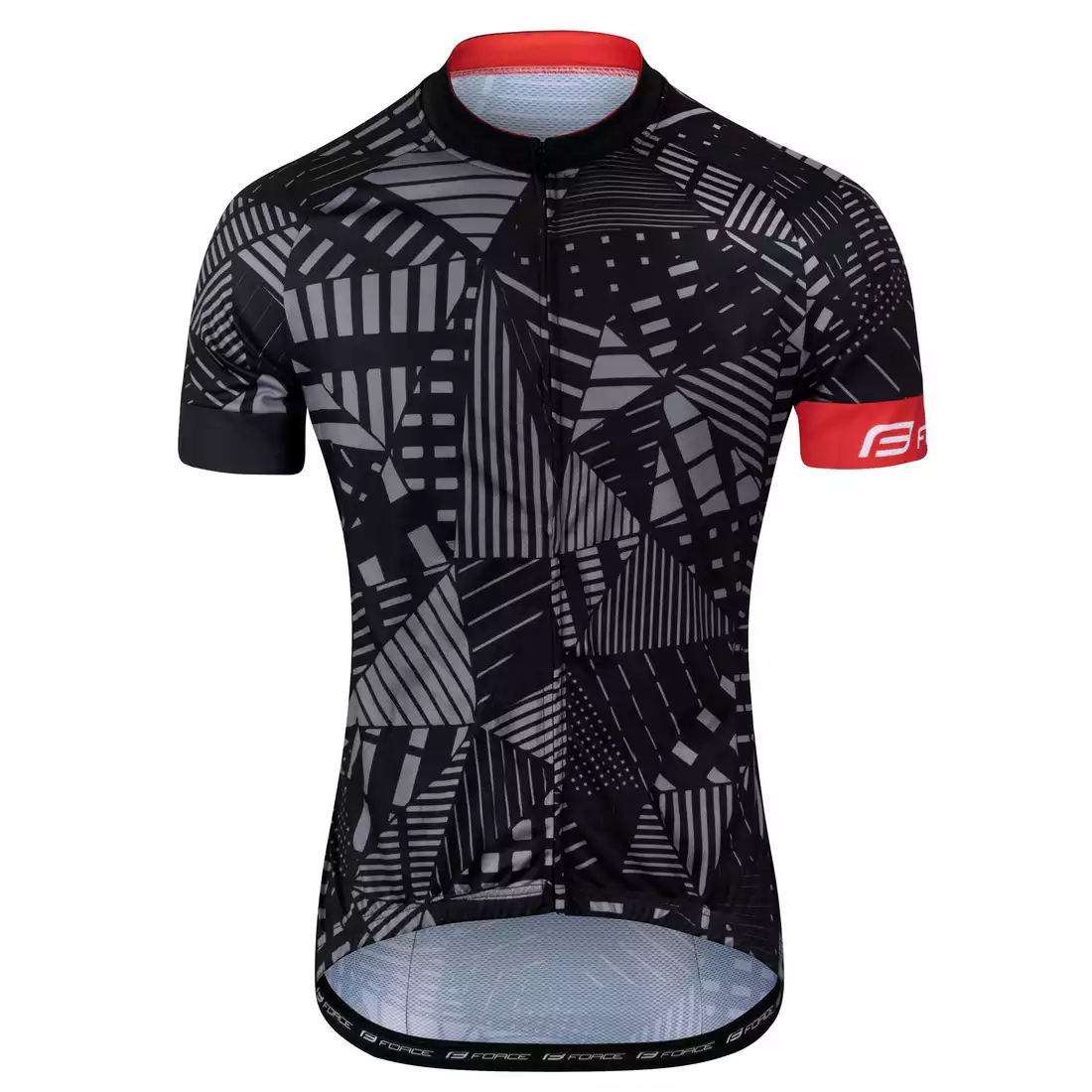 FORCE SHARD Cycling jersey, black and gray