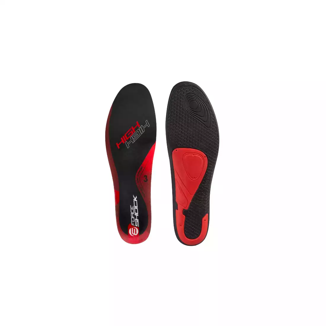 FORCE SHOCK LOW inserts for shoes black and red
