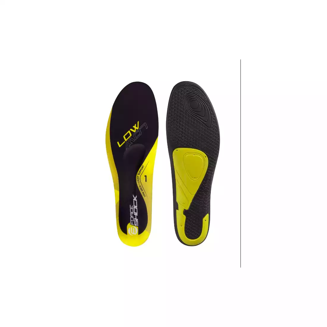 FORCE SHOCK LOW inserts for shoes black and yellow
