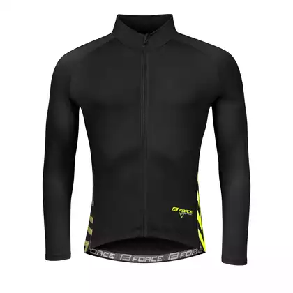 FORCE SPIKE Long sleeve cycling jersey, black