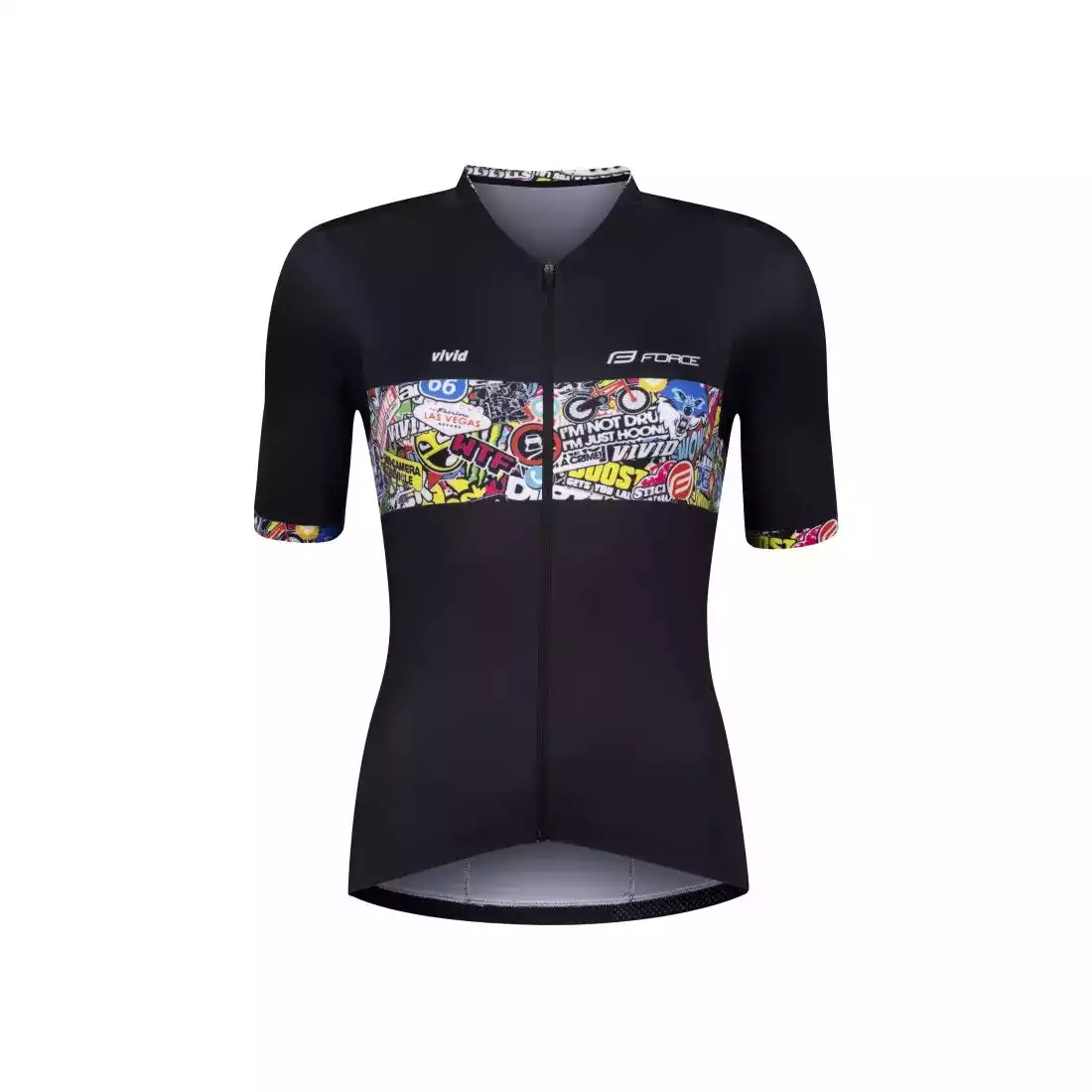 FORCE VIVID LADY women's cycling jersey, black