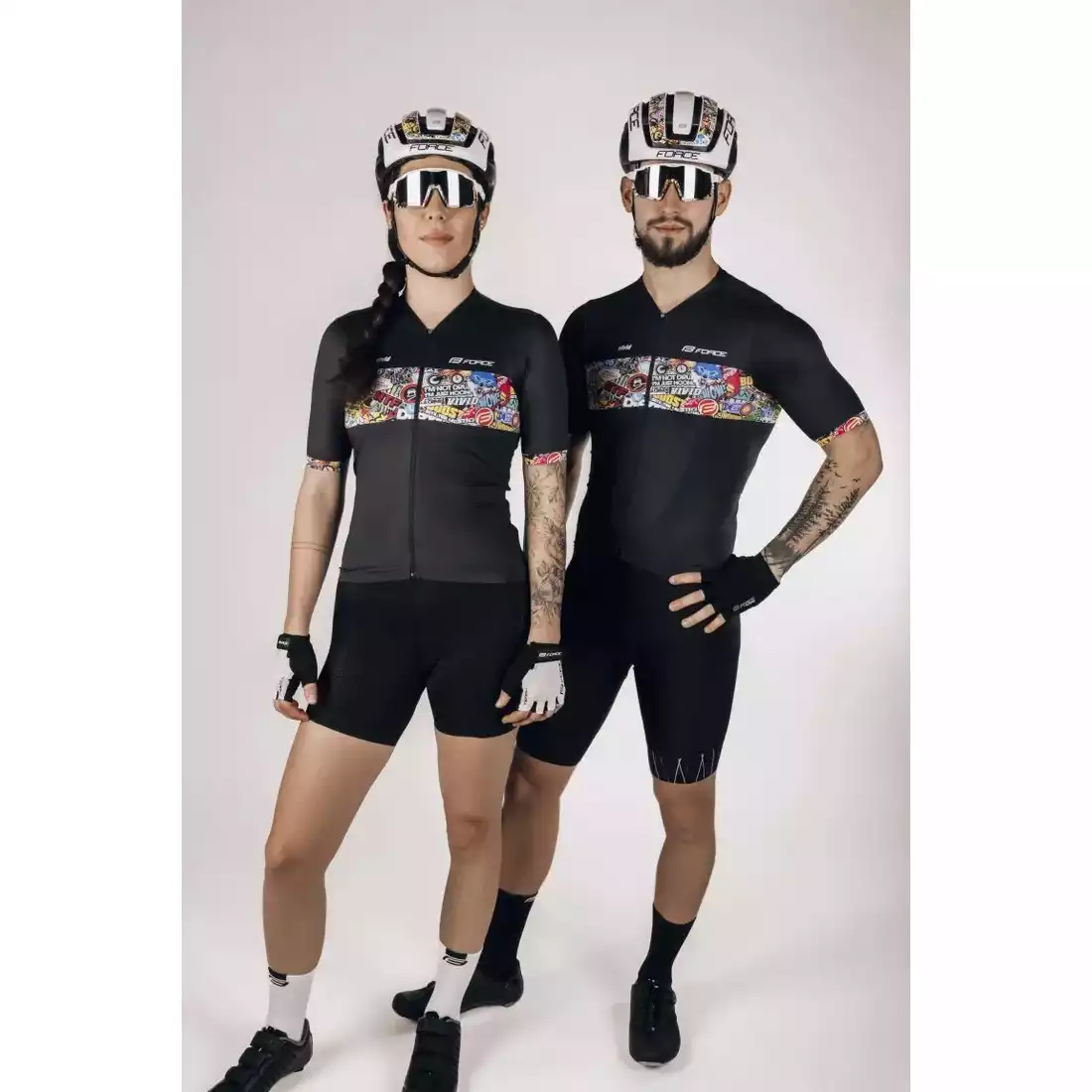 FORCE VIVID LADY women's cycling jersey, black