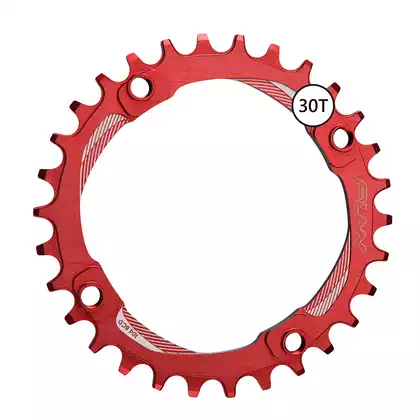 FUNN SOLO BCD NARROW WIDE bicycle sprocket for cranks 30T Red