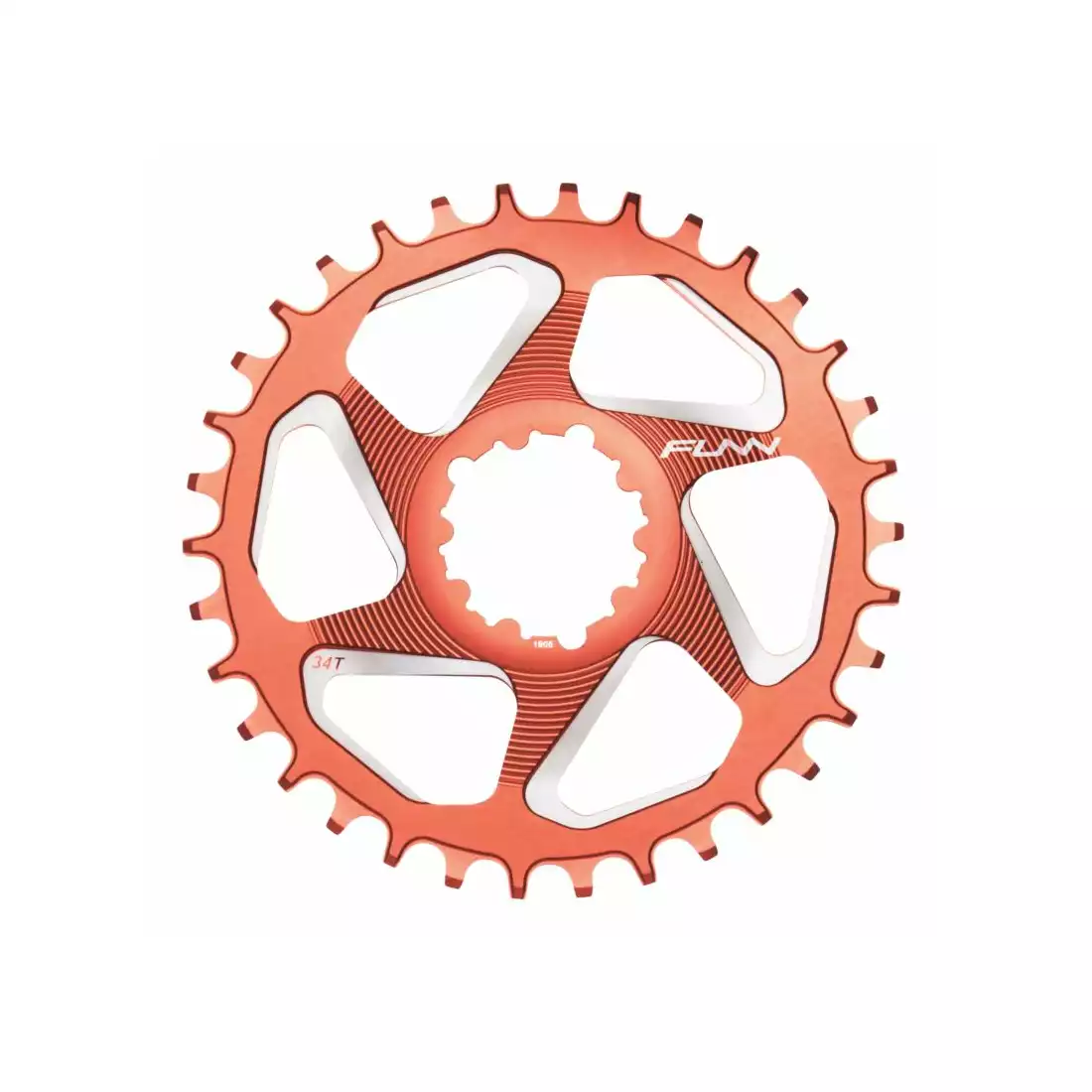 FUNN SOLO DX 34T NARROW- WIDE bicycle sprocket to crank red