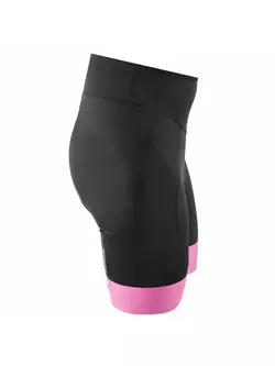KAYMAQ women's cycling shorts, Black-pink KQSII-2003