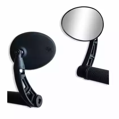 AJS COMFORT universal recessed bicycle mirror, black