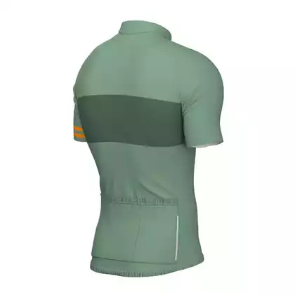 Biemme GRAVEL men's cycling jersey, green-orange