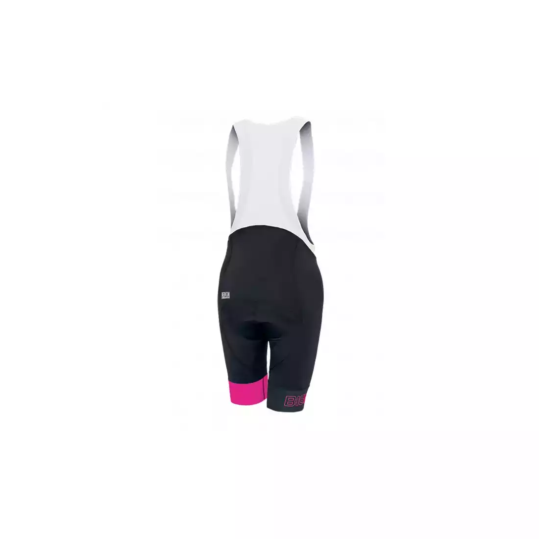 Biemme LEGEND ECO LADY women's cycling shorts with braces, black and pink