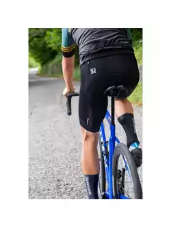 Biemme PRO EVO 2.1 men's cycling shorts with braces, black and green
