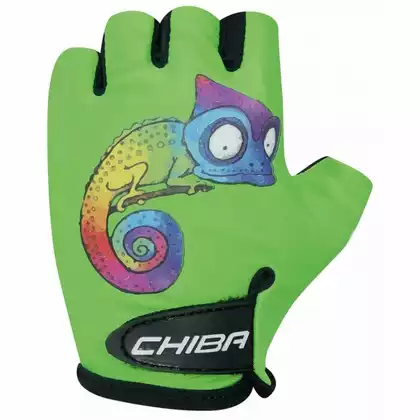 CHIBA children's cycling gloves COOL KIDS black and green 3050518ZK-2