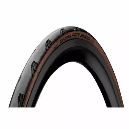 CONTINENTAL GRAND PRIX 5000 road bicycle tire 700x28, black and beige